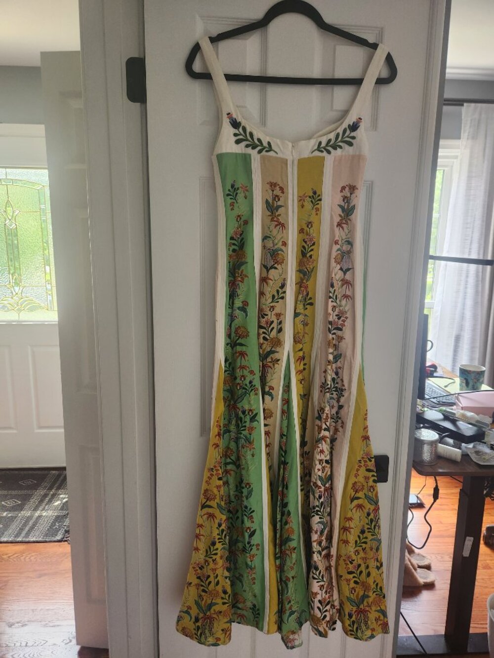 Farm Rio Delicate Floral Stripes Maxi Dress - Picture 6 of 14